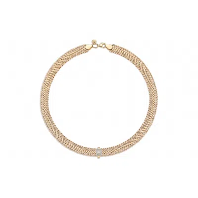 Reis Jewellery Women's Diamond Baguette Choker - Yellow Gold In Transparent