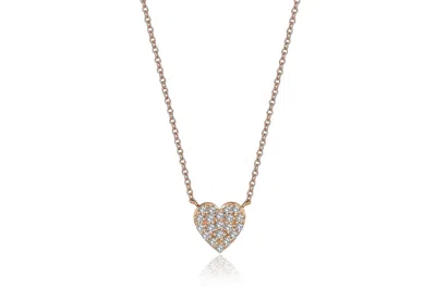 Reis Jewellery Women's Diamond Heart Necklace - Gold