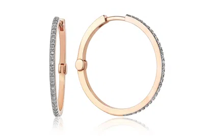 Reis Jewellery Women's Diamond Hoop Earrings - White