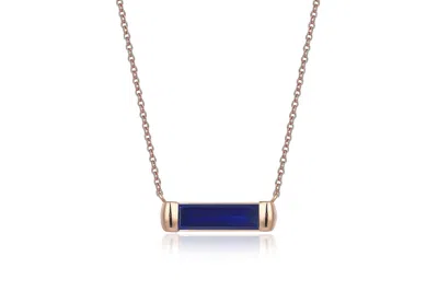 Reis Jewellery Women's Gold / Blue Sapphire Line Necklace In Multi