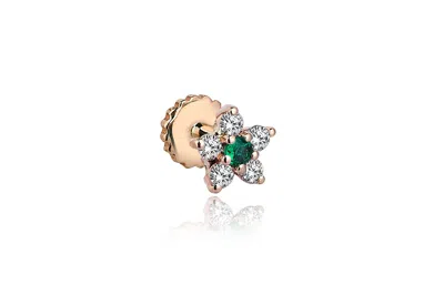 Reis Jewellery Women's Gold / Green Cemre Emerald Piercing