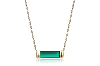 Reis Jewellery Women's Gold / Green Emerald Line Necklace In Multi
