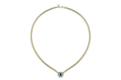 Reis Jewellery Women's Gold / Green / Yellow Arte Emerald Necklace In Multi