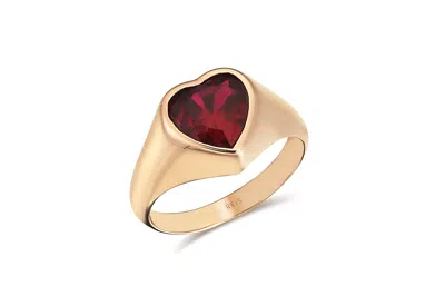 Reis Jewellery Women's Gold Heart Ruby