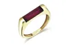 Reis Jewellery Women's Gold / Red Ruby Line Ring In Multi