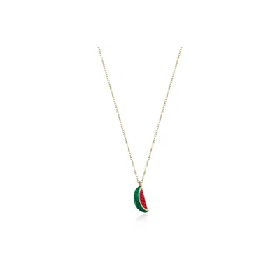Reis Jewellery Women's Gold Watermelon Necklace