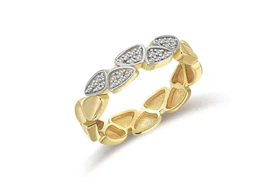 Reis Jewellery Women's Gold / White / Yellow Grit Thin Ring In Multi