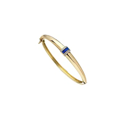 Reis Jewellery Women's Gold / Yellow / Blue Navy Bangle - Yellow Gold