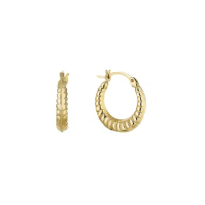Reis Jewellery Women's Gold / Yellow Less Is Bomb Earrings - Yellow Gold In Pink