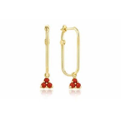 Reis Jewellery Women's Gold / Yellow / Red La Kokina Earrings - Yellow Gold