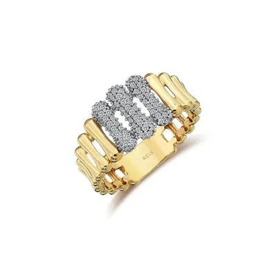 Reis Jewellery Women's Gold / Yellow Savoyer Ring In Red