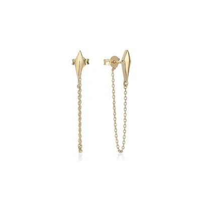 Reis Jewellery Women's Grande Chain Earrings - Gold