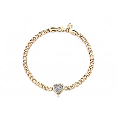 Reis Jewellery Women's Heart Chain Brown - Gold