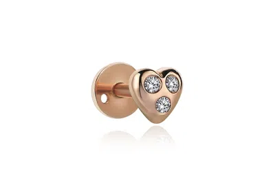 Reis Jewellery Women's Heart Diamond Tragus / Rose Gold