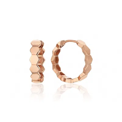 Reis Jewellery Women's Honey Hoops - Rose Gold