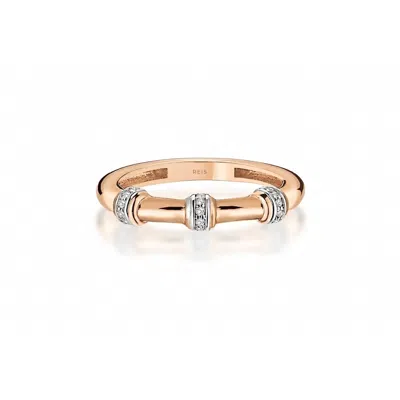 Reis Jewellery Women's Insula Bone Ring - Rose Gold