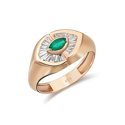 Reis Jewellery Women's Lecco Emerald - Rose Gold