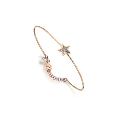Reis Jewellery Women's Mahal Star Bangle - Rose Gold