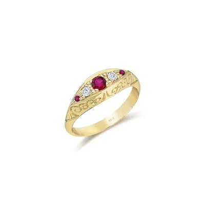 Reis Jewellery Women's Majesty Ruby Ring - Yellow Gold