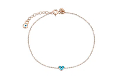 Reis Jewellery Women's Mini Enamel Heart - Rose Gold