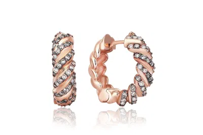 Reis Jewellery Women's Pink / Rose Gold Sir Mon Cher Full Brown Diamond Earring