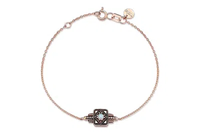Reis Jewellery Women's Rose Gold Black Queen Bracelet