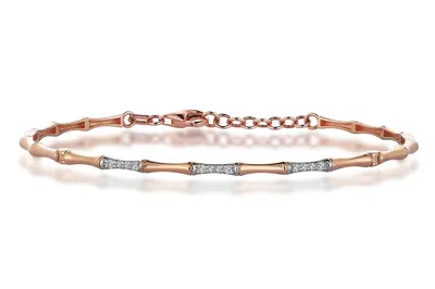 Reis Jewellery Women's Rose Gold Bone Dia Bangle