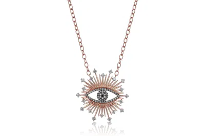 Reis Jewellery Women's Rose Gold Debut Eye Diamond Necklace