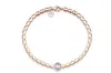 Reis Jewellery Women's Rose Gold Grande Bangle Diamond Bracelet In Gold