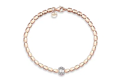 Reis Jewellery Women's Rose Gold Grande Bangle Diamond Bracelet