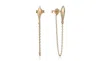 Reis Jewellery Women's Rose Gold Grande Chain Earrings In Gold