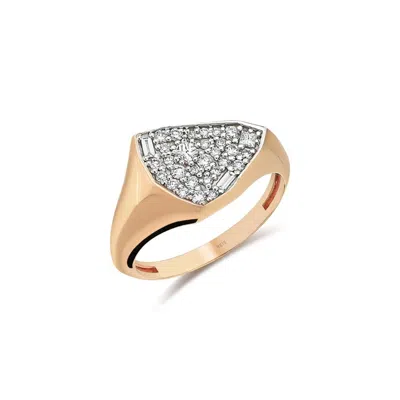 Reis Jewellery Women's Rose Gold Gravel Ring