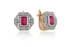 Reis Jewellery Women's Rose Gold / Red Arte Ruby Earring In Gold