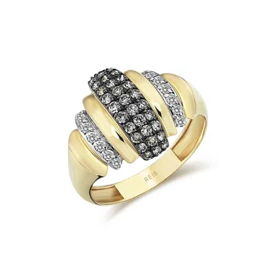 Reis Jewellery Women's Ubuntu Wide Dia - Yellow Gold
