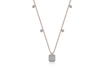 Reis Jewellery Women's White / Pink / Rose Gold Baguette Italiano Necklace In Multi