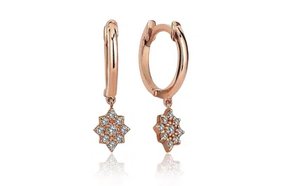 Reis Jewellery Women's White / Pink / Rose Gold Cemre Earrings