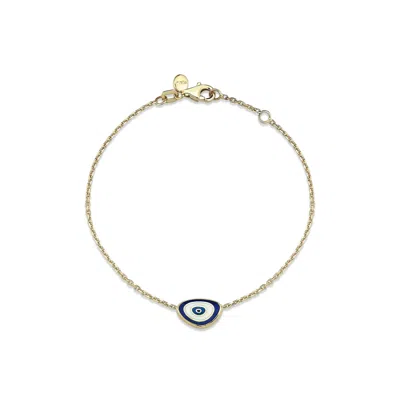 Reis Jewellery Women's Yellow / Blue Esperanza Blue Bracelet - Yellow Gold