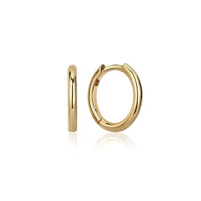 Reis Jewellery Women's Yellow / Gold Hoop Large Earrings - Yellow Gold In Purple