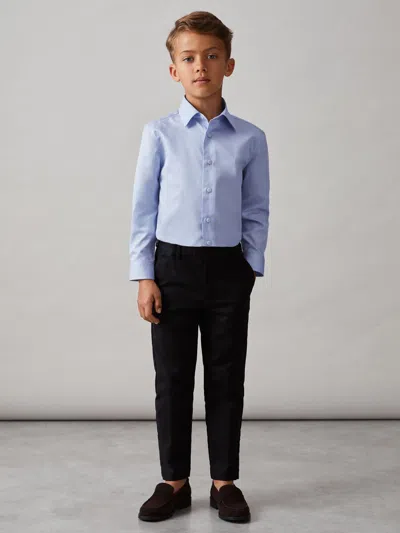 Reiss Kids' Soft Blue Remote 9-13 Yrs Slim-fit Cotton Shirt