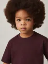Reiss Bordeaux 9-13 Yrs Cotton Crew-neck T-shirt