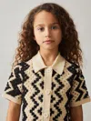 Reiss Ecru 13-14 Yrs Cotton-blend Patterned Crochet Dress