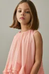 Reiss Pink Chiffon Tiered Dress