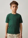 Reiss Amiee Green 9-13 Yrs Cotton Crew-neck T-shirt