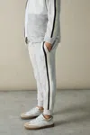 Reiss Grey Chance 9-13 Yrs Velour Side-stripe Tracksuit Joggers