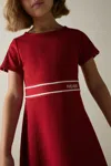 Reiss Red 9-13 Yrs Interlock-jersey Logo-waistband Dress
