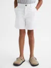 Reiss Chalk 4-9 Yrs Casual Chino Shorts In White
