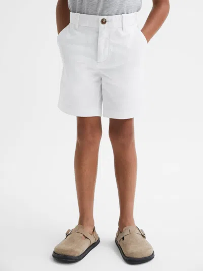Reiss Chalk 4-9 Yrs Casual Chino Shorts In White