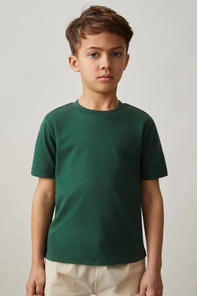 Reiss Amiee Green Crew-neck T-shirt