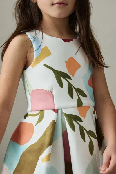 Reiss Multi Abstract Floral Scuba Dress