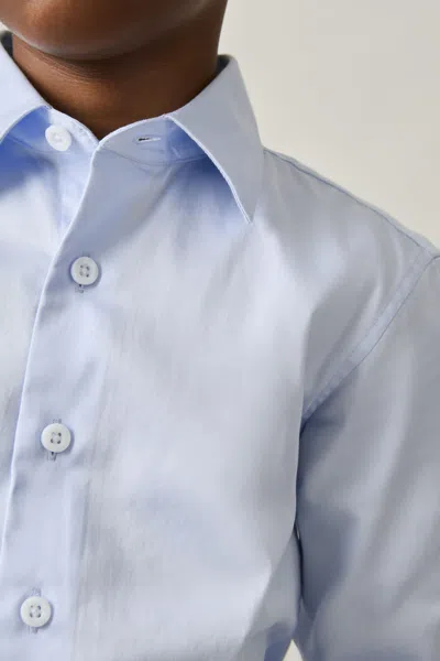 Reiss Soft Blue Slim-fit Cotton Shirt
